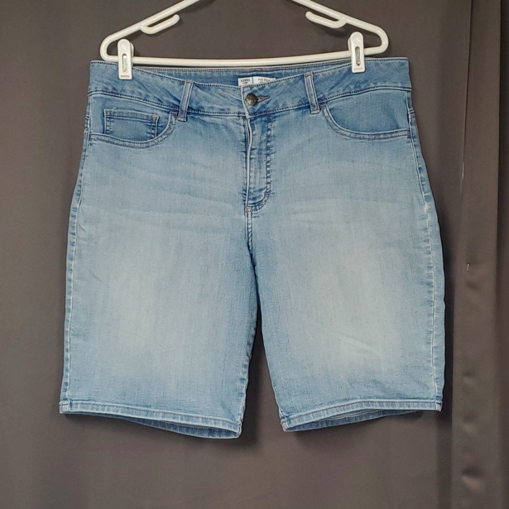 RIDERS BY LEE 16M MID RISE BLUE DENIM SHORTS